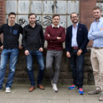 Brdge-Team: Torben Toepper (Lead Developer Backend), Garrit Schaap (CTO), Jan Pleser (CMO), Claas Nieraad (Co-Founder), Daniel Putsche (CEO)
